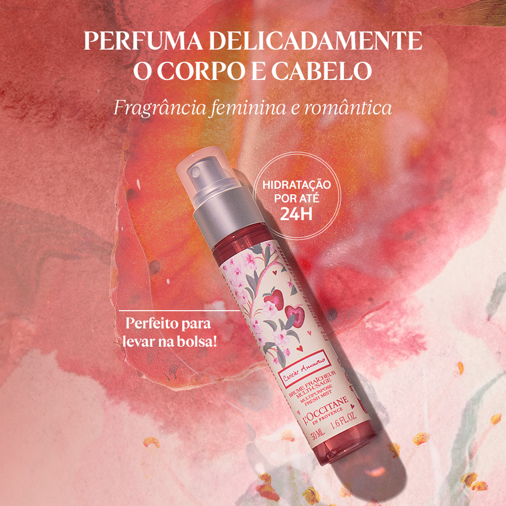 Spray Refrescante Corpo e Cabelo Cherry Amoureux 50ml, , large image number 1